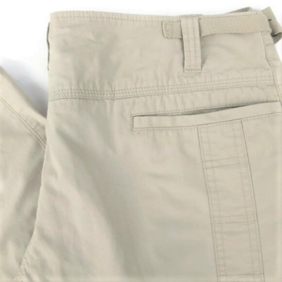 Theory Cargo Pants Fanyon Spirit Capri Khaki Stretch Twill Pockets Neutral 8 - Picture 3 of 7